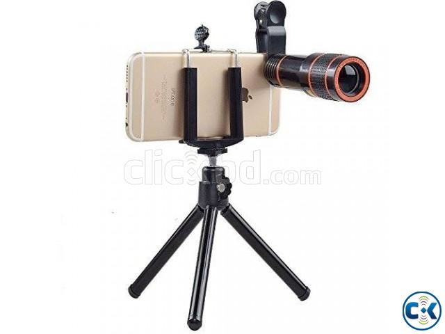 Universal Clip 8X Zoom Mobile Phone Telescope Lens large image 0
