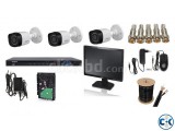 03 pcs CCTV Camera Full Setup