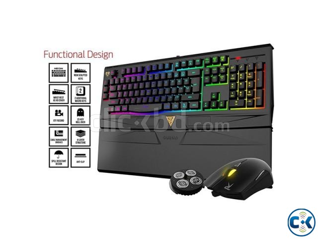 Gamdias GKC6011 ARES 7 Color Backlit RGB Membrane Gaming Com large image 0