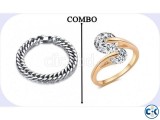 Pack of Stainless Steel Bracelet Finger Ring