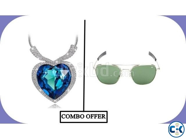 Titanic Heart Shaped Necklace AO Men s Sunglasses Combo large image 0