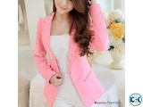 Women Single Button Elegant Blazer Shoppers Club