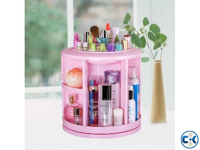 360 Degree Desktop Cosmetic Makeup Jewelry Box Storage Shelf large image 0