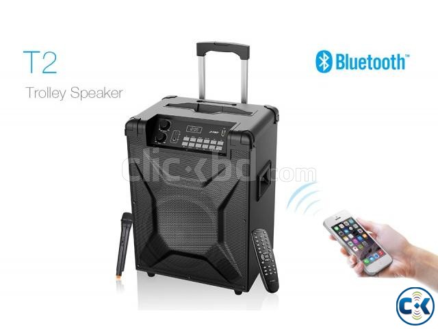 F D T2 Bluetooth 4.2 FM Crystal Sound Trolley Speaker large image 0