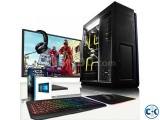 GAMING PC Core i3 4GB 250GB 17 LEDc