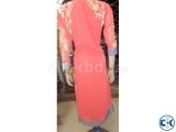 Pink and Golden Kurti for Women