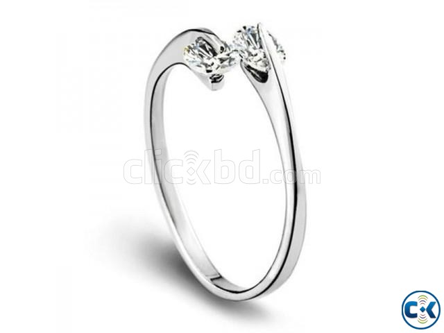 Silver Plated hion Design Twin Finger Ring large image 0