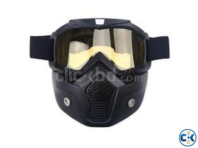 MODULAR MOTORCYCLE GOGGLES MASK WITH ANTI-DUST FILTER large image 0