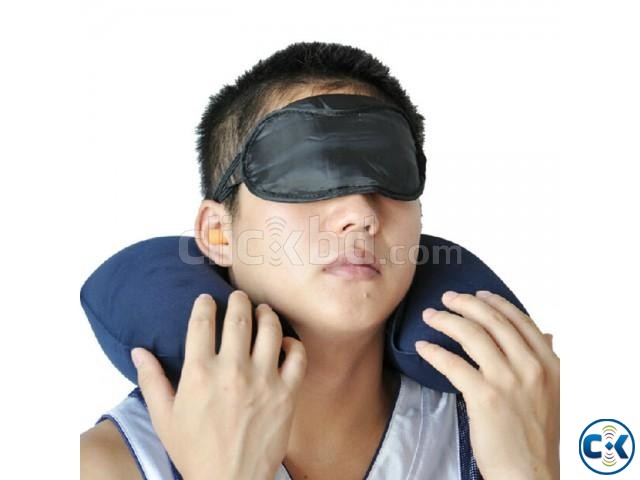 Tourists 3in1 U Pillow Eye Mask Ear plug Hi Quality large image 0