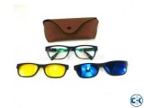 3 in 1 Magic Vision Stylish Sunglass with Night Vision