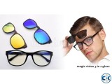 3 in 1 Magic Vision Stylish Sunglass with Night Vision