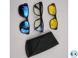 3 in 1 Magic Vision Stylish Sunglass with Night Vision