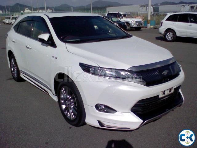 TOYOTA HARRIER ADVANCE PREMIUM HYBRID PEARL 2014 large image 0