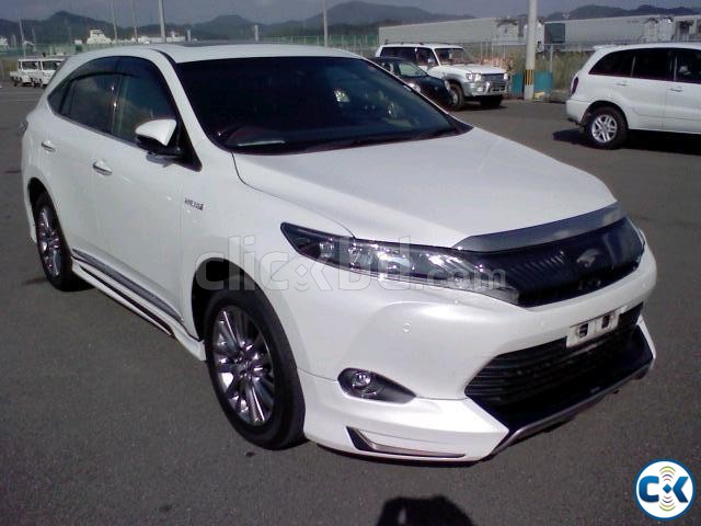 TOYOTA HARRIER ADVANCE PREMIUM HYBRID PEARL 2014 large image 0