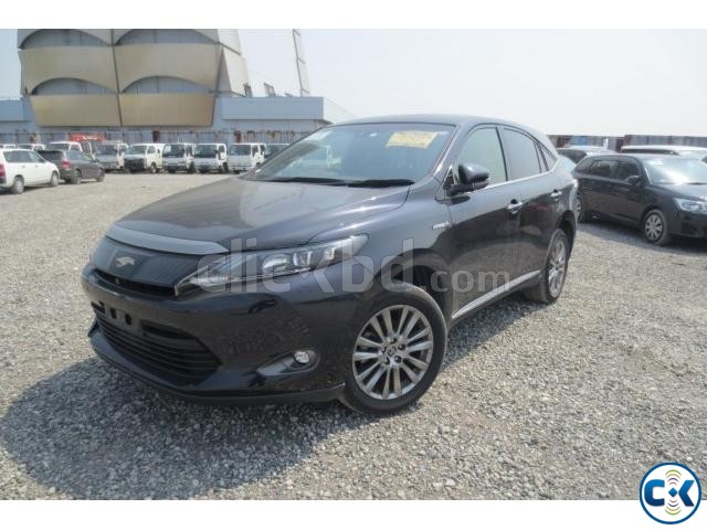 TOYOTA HARRIER PREMIUM HYBRID BLACK 2014 large image 0