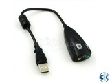 USB 3D Sound Card Adapter with Cable Line