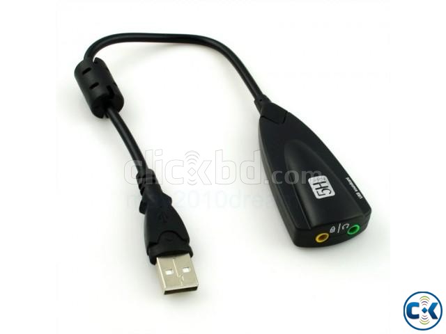 USB 3D Sound Card Adapter with Cable Line large image 0