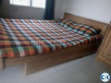 Solid Burmetic Segun Wood Bed