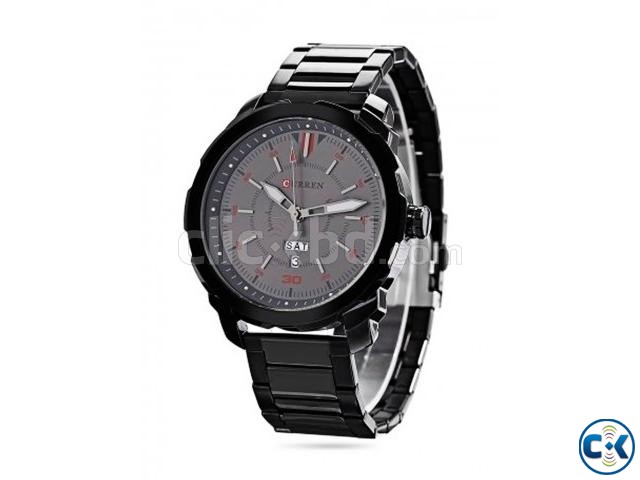 Original CURREN 8266 Male Quartz Watch BLACK AND GRAY large image 0