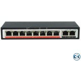 PoTek EF1010P-EA 10-Port Metal Housing POE Network Switch