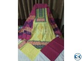 Unstitched Cotton Block Three Piece