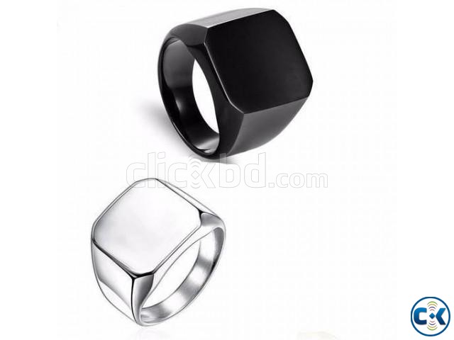 Black Finger Ring for Men large image 0