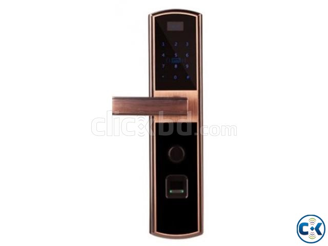 Password fingerprint card touch display handle door locks large image 0