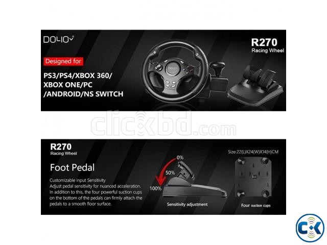 DOYO R270 7IN1 Game Racing Wheel for Multi Platform large image 0