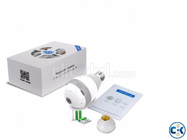 Led Bulb light with 360 degree panoramic ip camera large image 0