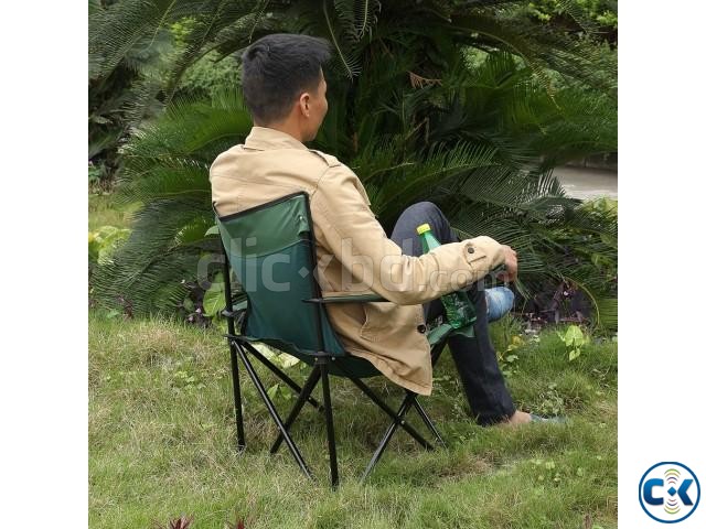 Fold Camp Chair Armrest Portable Fishing Beach Garden large image 0