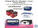 IPS Package 16500tk 1000va IPS 100ah Battery 3 4fan 10light