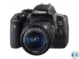 Canon EOS 750D DSLR 24.2 MP Built-in Wi-Fi With 18-55mm Lens