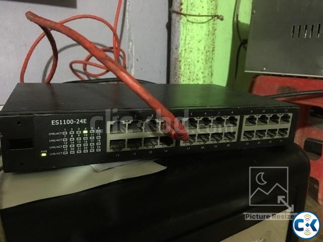 ZYXEL ES1100-24E 24 PORT 10 100 switch large image 0