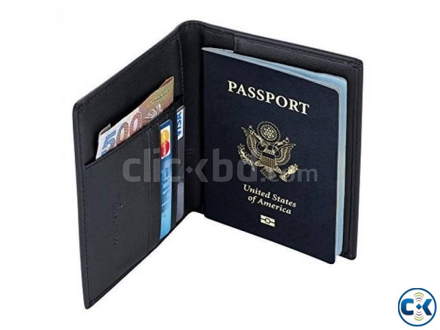 Leather Passport Cover Holder large image 0