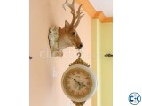 Deer Shape Double Sided Clock wall decorative