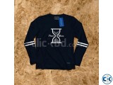 Long Sleeve Navy Blue T-shirt Hour Glass 