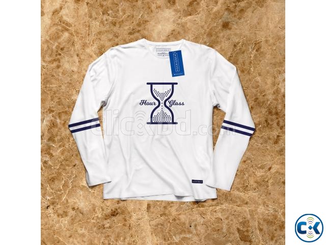 Full sleeve white T-shirt Hour Glass  large image 0