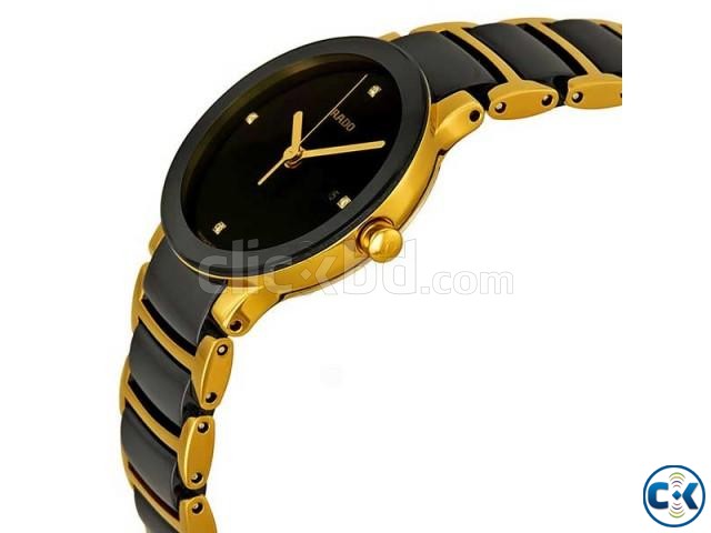 Rado Two Tone Chain Black Dialer large image 0