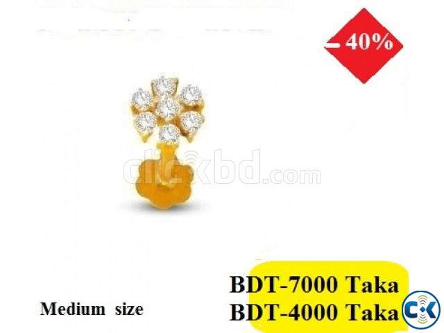 Diamond With Gold nose pin 40 off large image 0