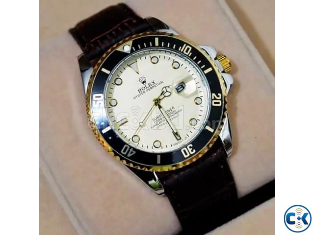 Rolex Bazel With Chocolate Leather Strap large image 0