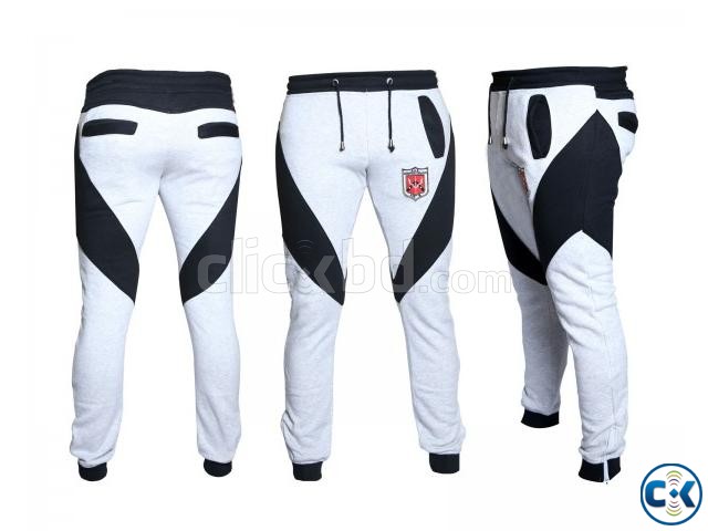 White with Ash Black Mix Jogger Pant JG02 large image 0