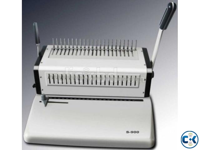 Spiral Binding Machine S900 21 Hole A4 Steal Manual Punch large image 0