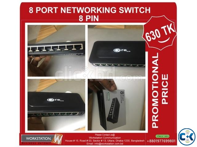 8 port 8 pin networking switch large image 0