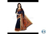 Mayshury Silk Saree 22 Navy Blue with Gold and Orange Mi