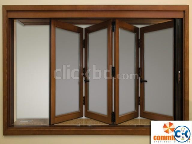 Restaurant aluminum double glass bi-folding by COMMITMENT large image 0