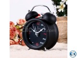 Double Bell Desk Table Alarm Clock - Black