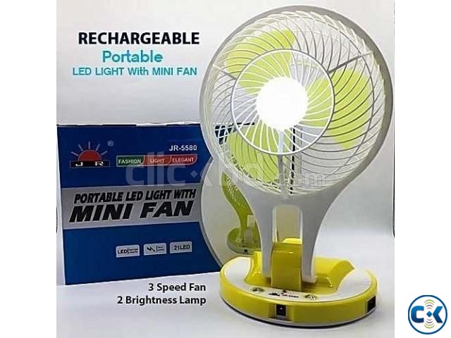 Portable Led Light With Mini Fan large image 0