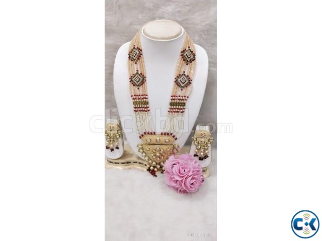 Royal Kundan Haar 01 Feather White large image 0