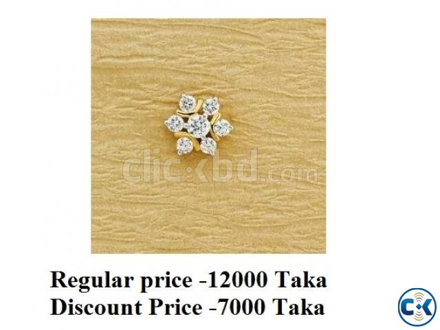 DIAMOND WITH GOLD NOSE PIN 40 OFF large image 0