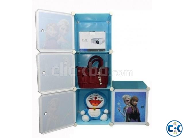 DIY Storage Cartoon Almirah Cabinet Kids Wardrobe large image 0